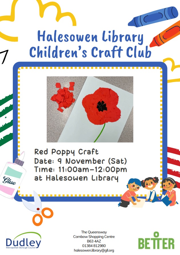 Halesowen Library - Red Poppy Craft